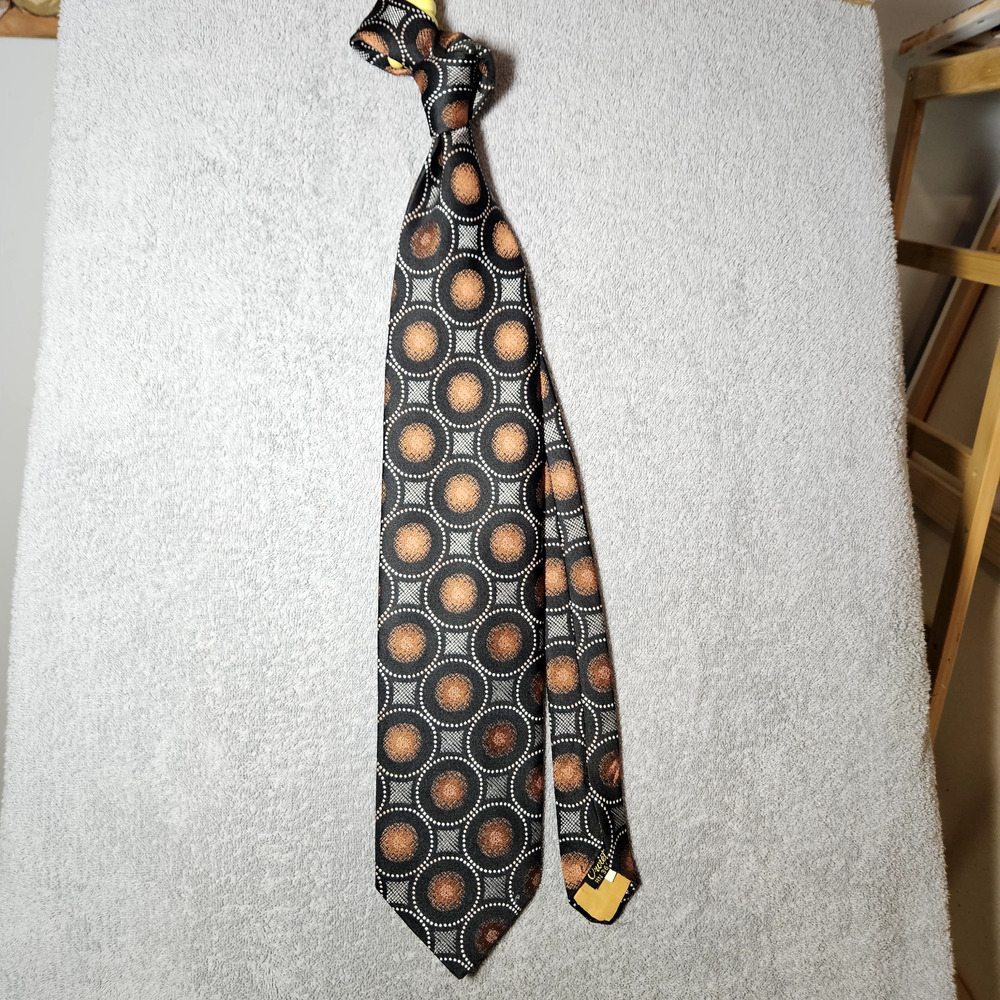 VTG Sidney Arnold Philadelphia Silk Tie Ornate Geometric Dot Mandala Pattern